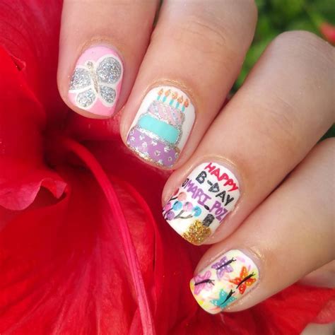 cute short birthday nails|happy birthday nail designs.